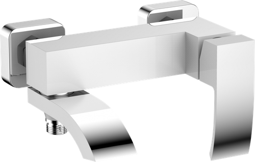 44031-F Смес. для ванны пов. (белый,хром) GANZER  (6/1шт)