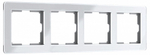 Рамка на 4 поста Werkel Acrylic (белый) W0042701