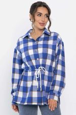 Рубашка хлопковая Джанет (электрик/белая) Б14271-4М LT Collection