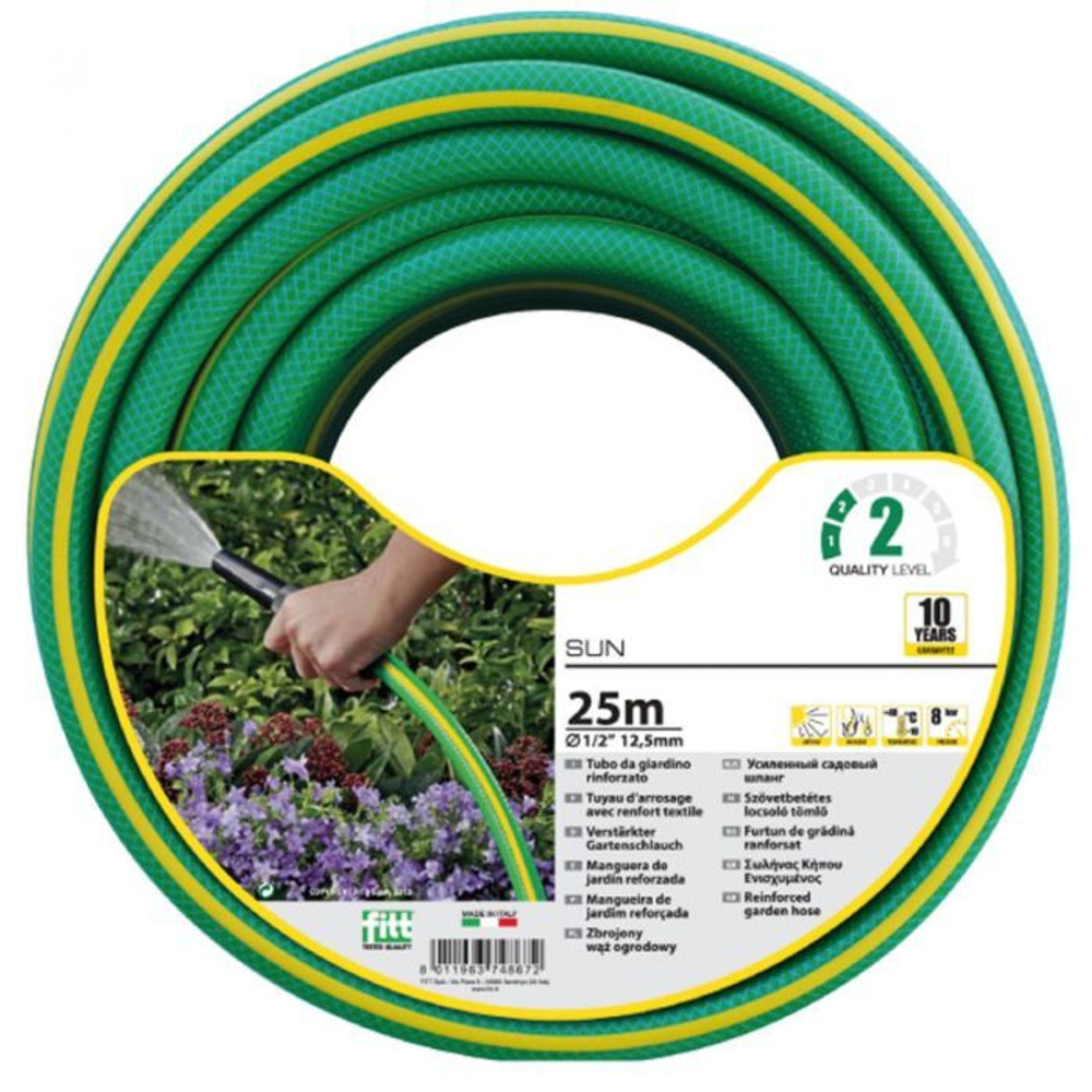 Шланг армированный 3/4" 25 м 2 слоя Sun Италия