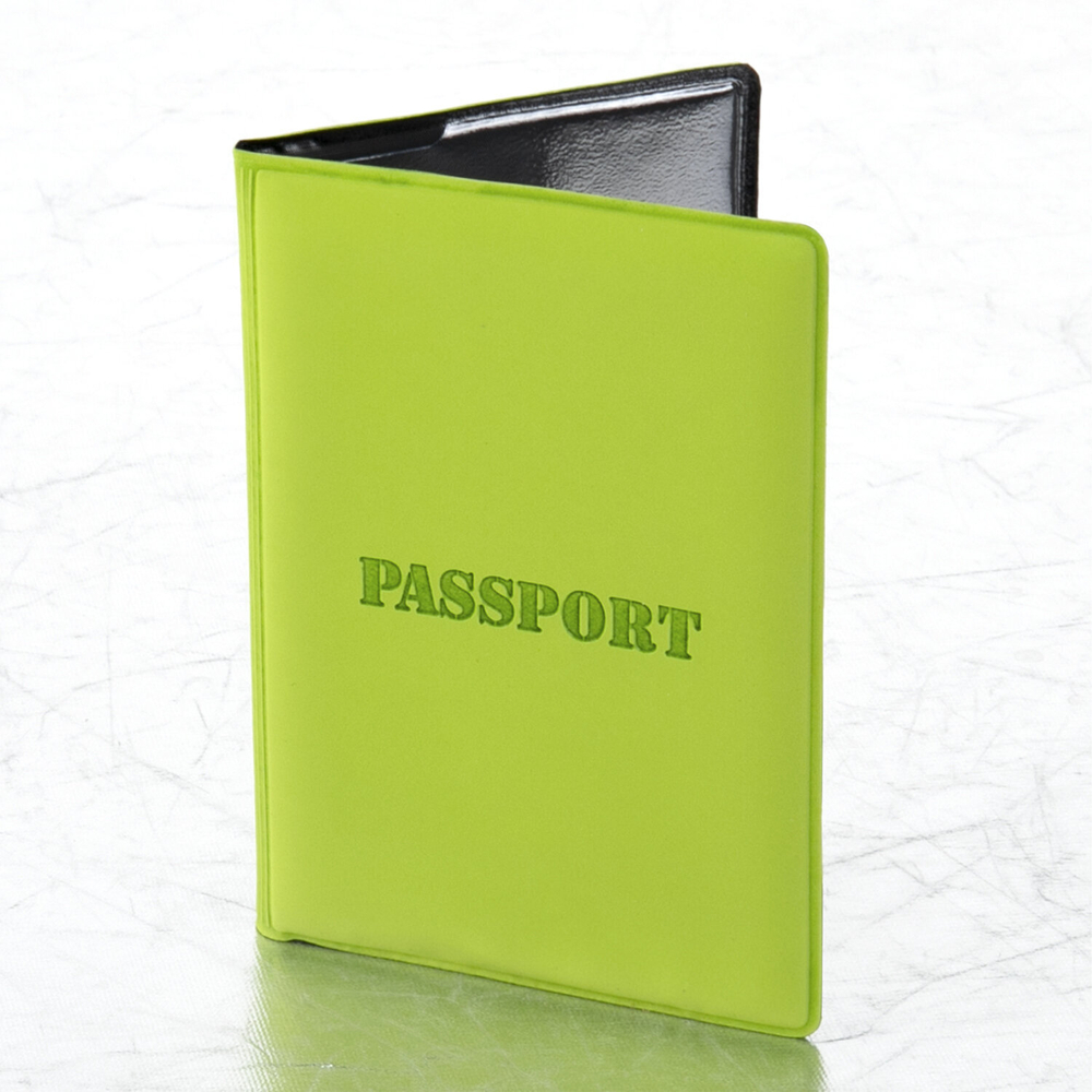 Обложка для паспорта мягкий полиуретан "PASSPORT" салатовая STAFF (5 штук в упаковке)