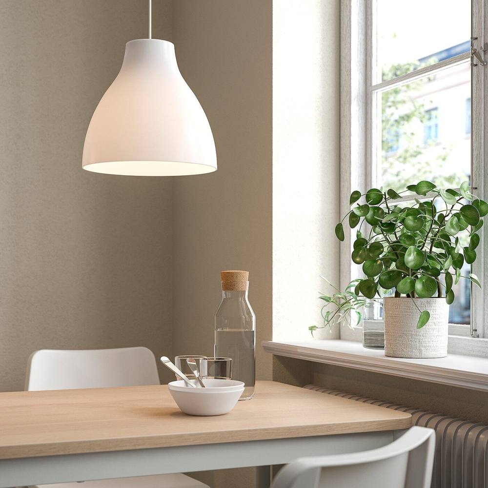 IKEA MELODI  (ИКЕА МЕЛОДИ)  -  Подвесной светильник, белый, 28 см