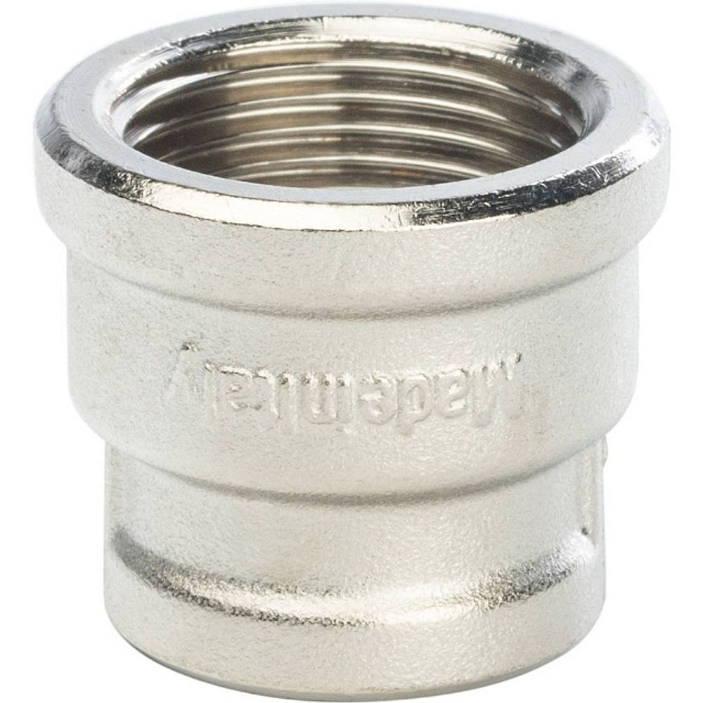 Муфта STOUT переходная никелированная 3/4"x1/2" ВР/ВР