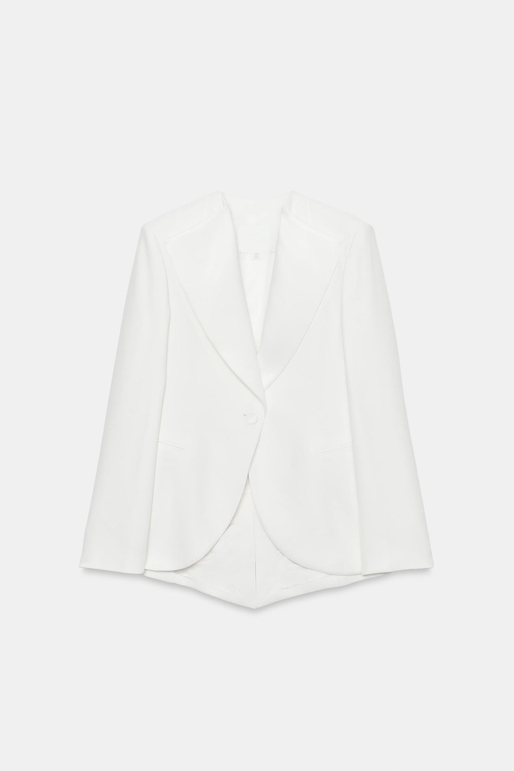 ZARA БЛЕЙЗЕР-СМОКИНГ ИЗ ЛЬНА — ZW COLLECTION, БЕЛЫЙ