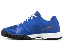 Детские Кроссовки теннисные  Wilson Rush Pro Jr - deja vu blue/orange tiger/white