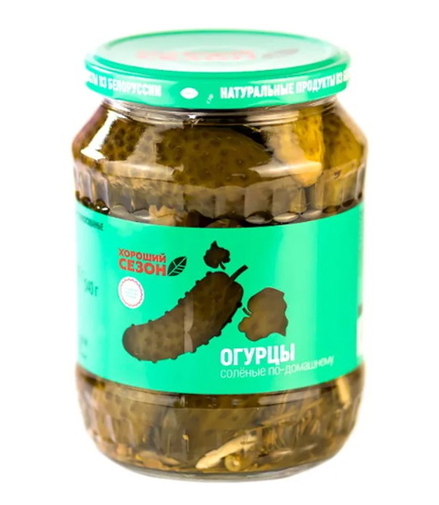 "Огурцы соленые По-Домашнему" 680г. Хороший сезон - купить с доставкой ...