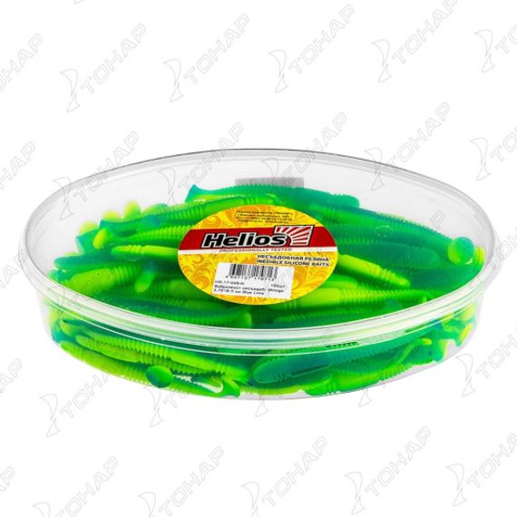 Виброхвост несъедоб. Minoga 3,75&#39;/9.5 см Blue Lime 100шт. (HS-17-040-N) Helios