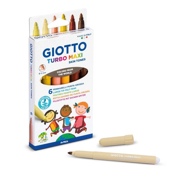 Набор фломастеров TURBO COLOR SKINTONES 6 цв, Giotto F527000