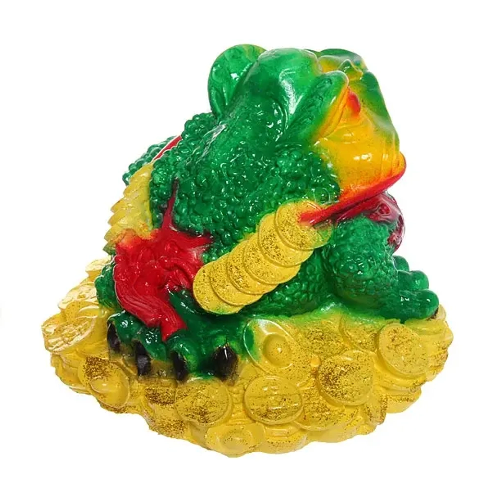 Копилка из гипса «Жаба на деньгах» 20*26см цветная