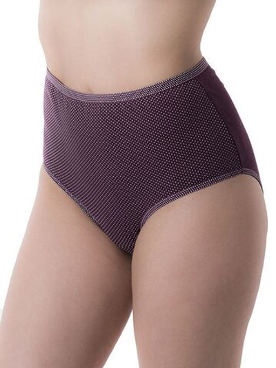 Женские трусы-макси plus size из хлопкового полотна (Размер: 56) (Цвет: бордовый)