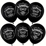 Шар (12"/30 см) С Днем Рождения! Лучший В Мире, №1, Черный (299), пастель, 2 ст 25 шт.