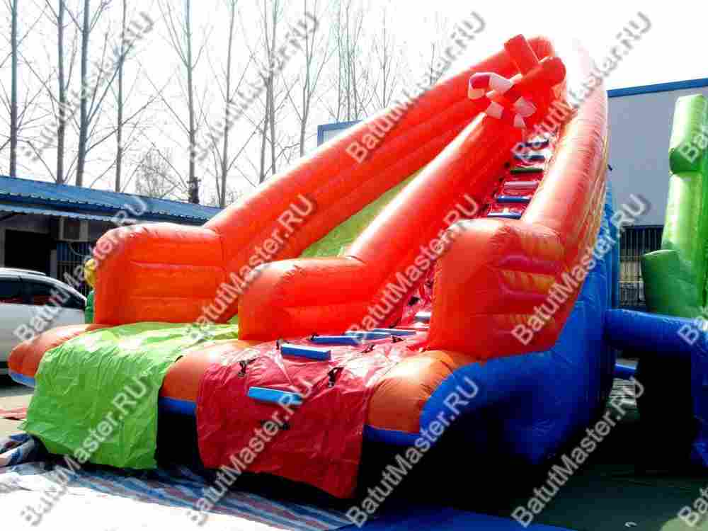 Наземный надувной аквапарк «Аквасфера-2», бассейн с круглым бортом и горкой 27*20*8 м