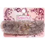 Заколка - автомат «ЭКЛЕР», форма прямоугольная, флекса, микс 5 цветов, 9*2,7см (блистер Кокетка)