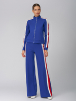 Спортивный костюм спорт-шик электрик с бело-красными полосками