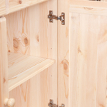 Тумба, 174х39х81, Лена, для кухни, для одежды, с ящиками, 4 двери из массива дерева, Dipriz