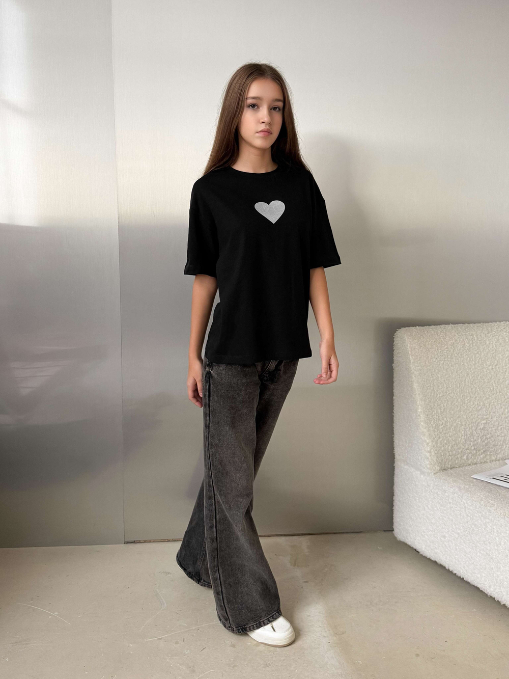 Футболка для девочки сердце