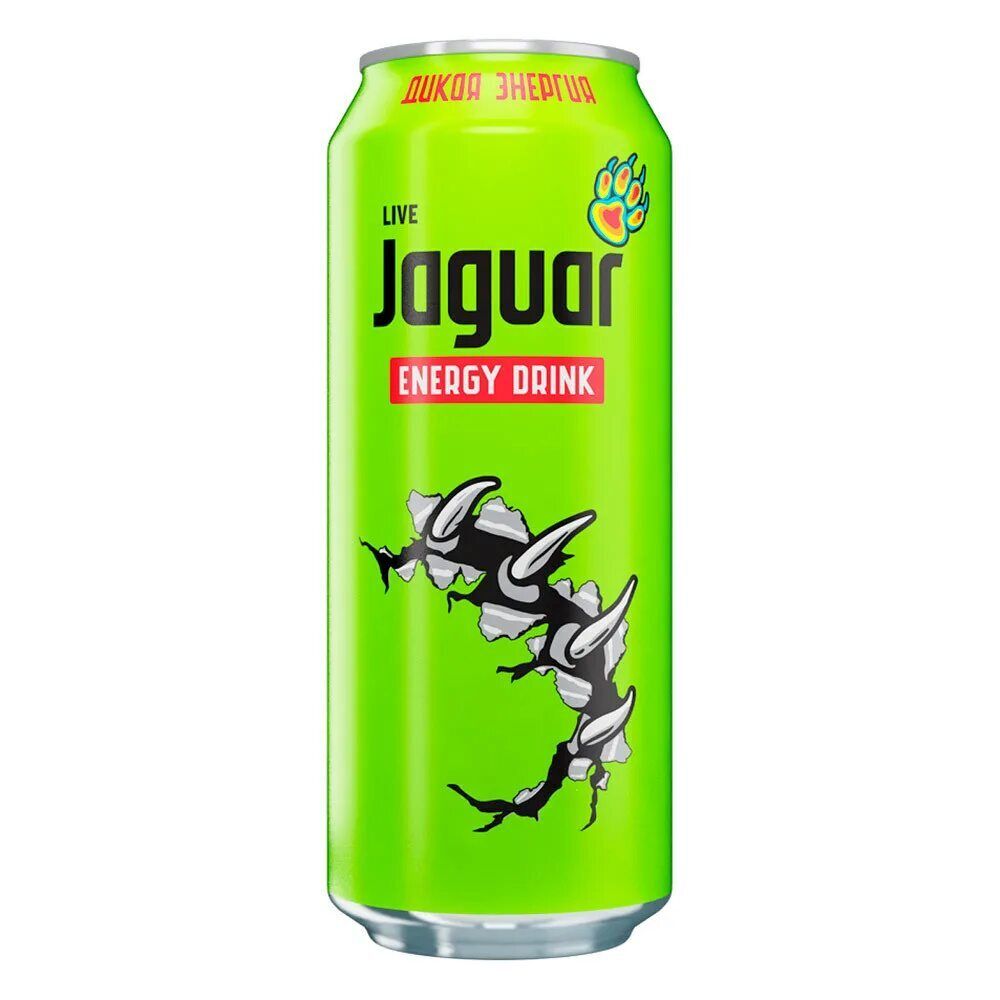 Напиток безалкогольный тонизирующий энергетический газированный "Jaguar live", 0.5л