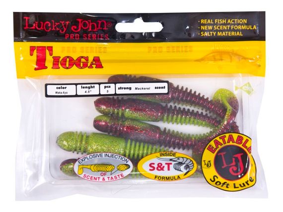 Виброхвосты съедобные LJ Pro Series TIOGA 4.5in (11,4 см), цв. T44, 5 шт.