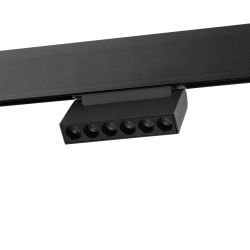 Магнитный трековый светильник ЭРА TRM20-4-11-6W3K BK светодиодный 6Вт 3000К черный для системы NOVA | Магнитные трековые светильники