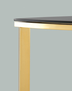 Консоль полукруглая АЛЬБА 115*30 золото стекло черное