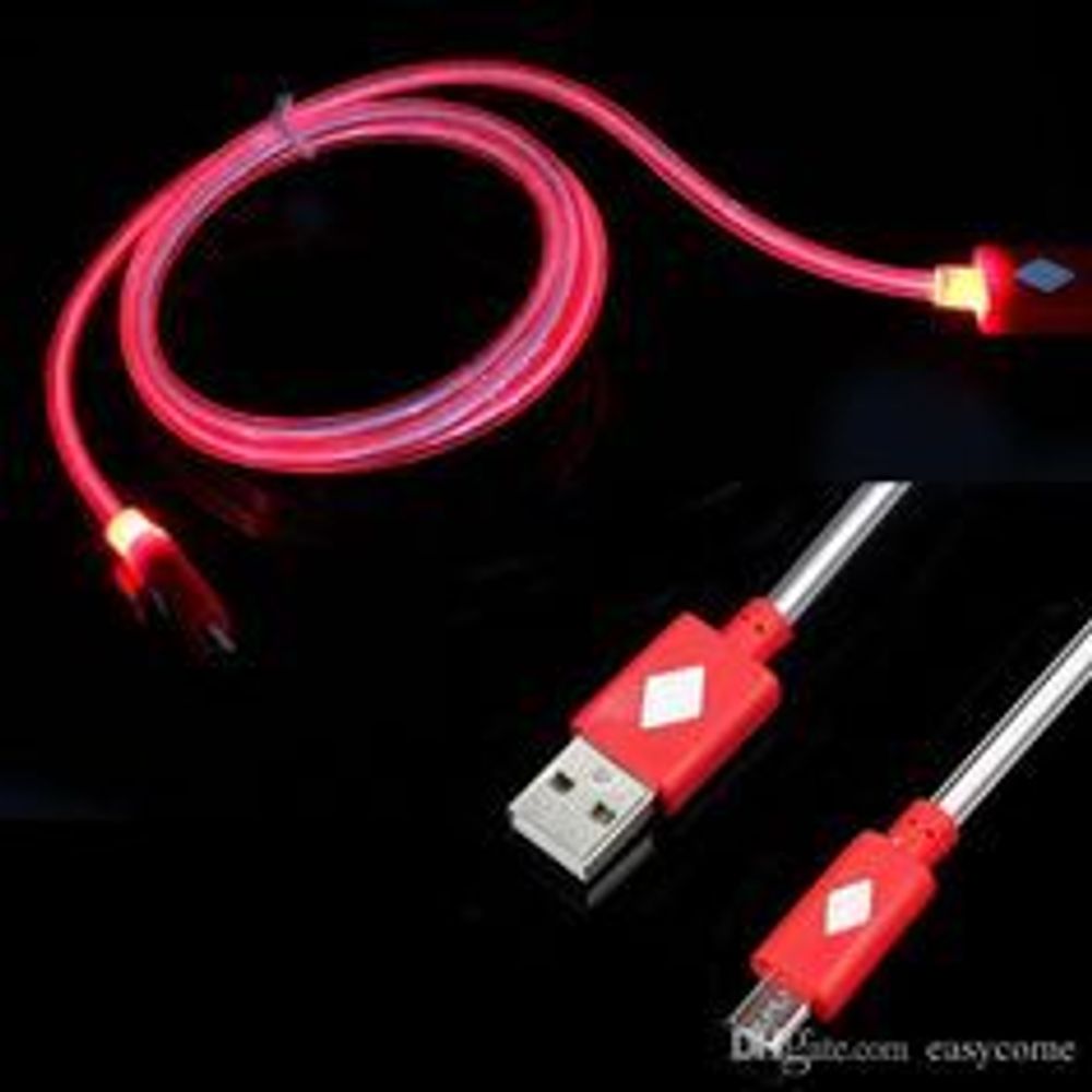 Кабель USB/Micro светящийся Full Power red