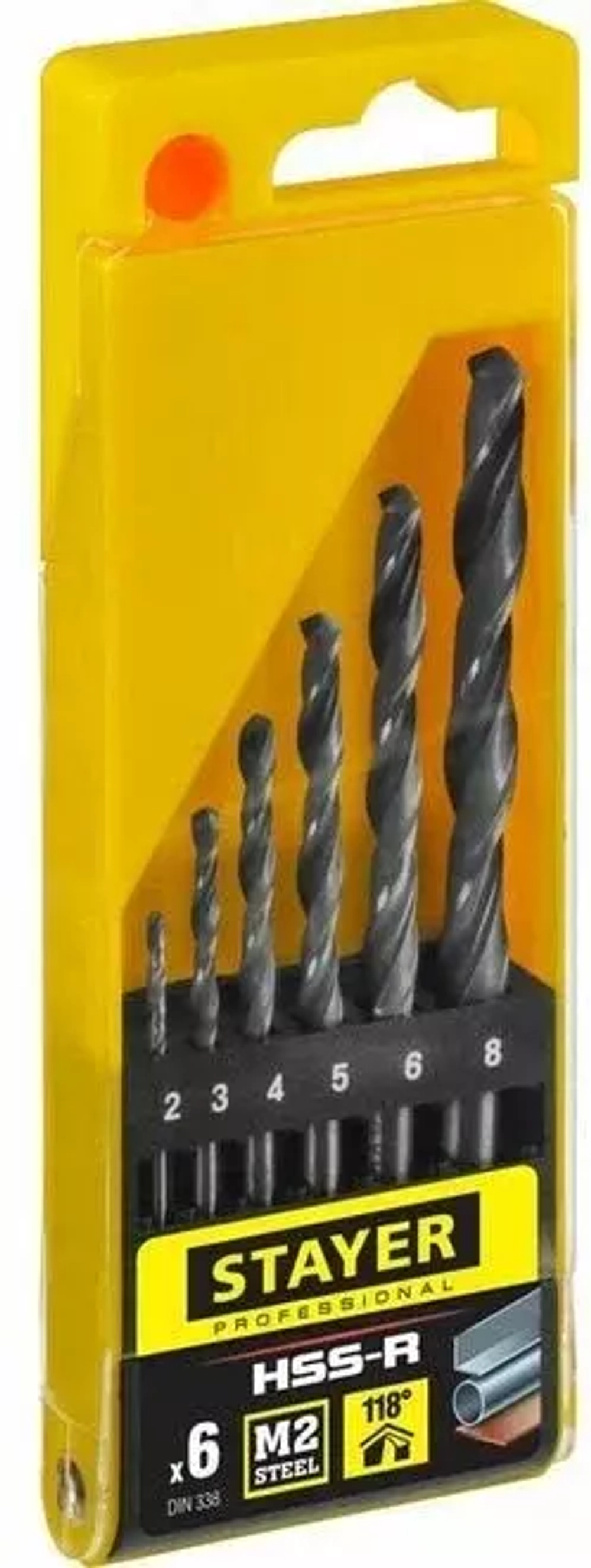 Набор сверл по металлу, HSS-R, 6 шт. Professional Stayer 29602-H6_z01