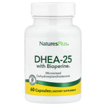 NaturesPlus, ДГЭА-25 с Bioperine®, 60 капсул