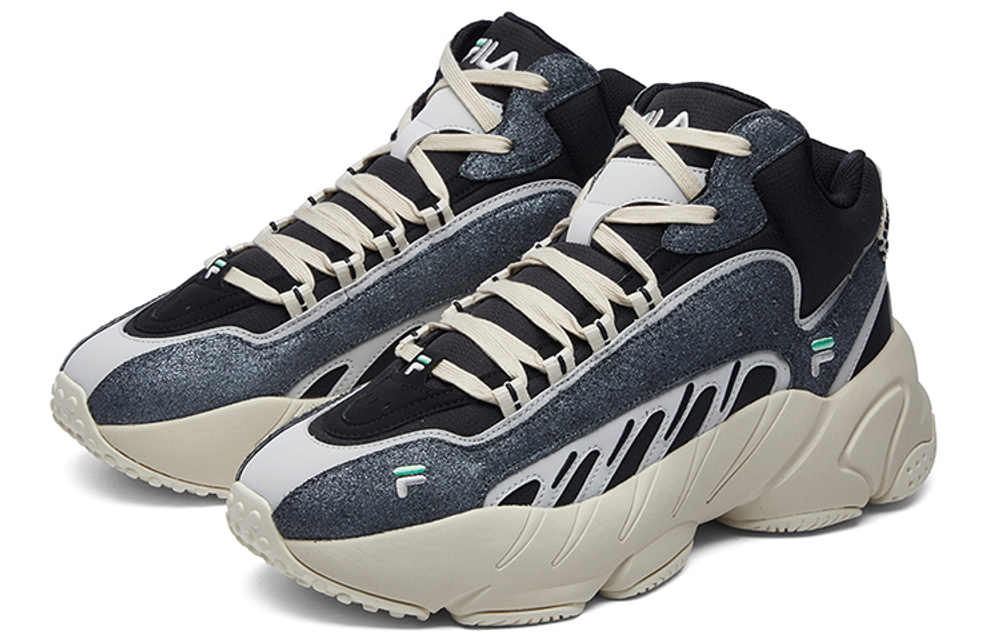 FILA FUSION ADE Mid Suede, Textile, Synthetic Leather Vintage Low top Running Shoes Men"s Antarctic Gray