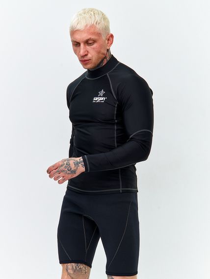 Футболка рашгард лонгслив Sargan Агидель UPF 50+ мужской черный