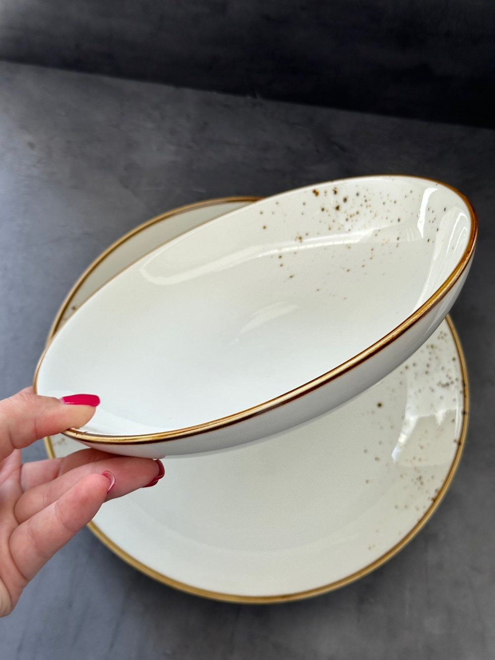 Тарелка,салатник d=21,5 см, h=4.5 см, фарфор,серия "Элеганс" "The Sun"