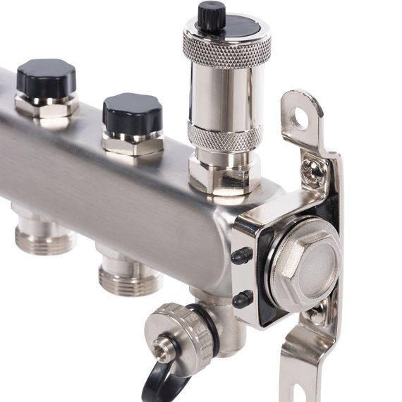 Коллектор Royal Thermo нерж. в сборе универсальный 1 ВР-3/4 НР с автомат. воздухоотвод-ми 4 вых. купить в Москве и Московской области по низкой цене с доставкой по России — (7) Коллектор Royal Thermo нерж. в сборе универсальный 1 ВР-3/4 НР с автомат. воздухоотвод-ми 4 вых. — (7)