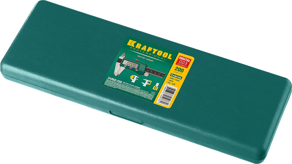 KRAFTOOL 200 мм, высокоточный, металлический электронный штангенциркуль (34460-200)