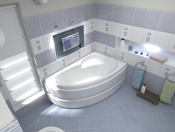 Акриловая ванна Bas (Бас) Сагра 160х100 R, с каркасом