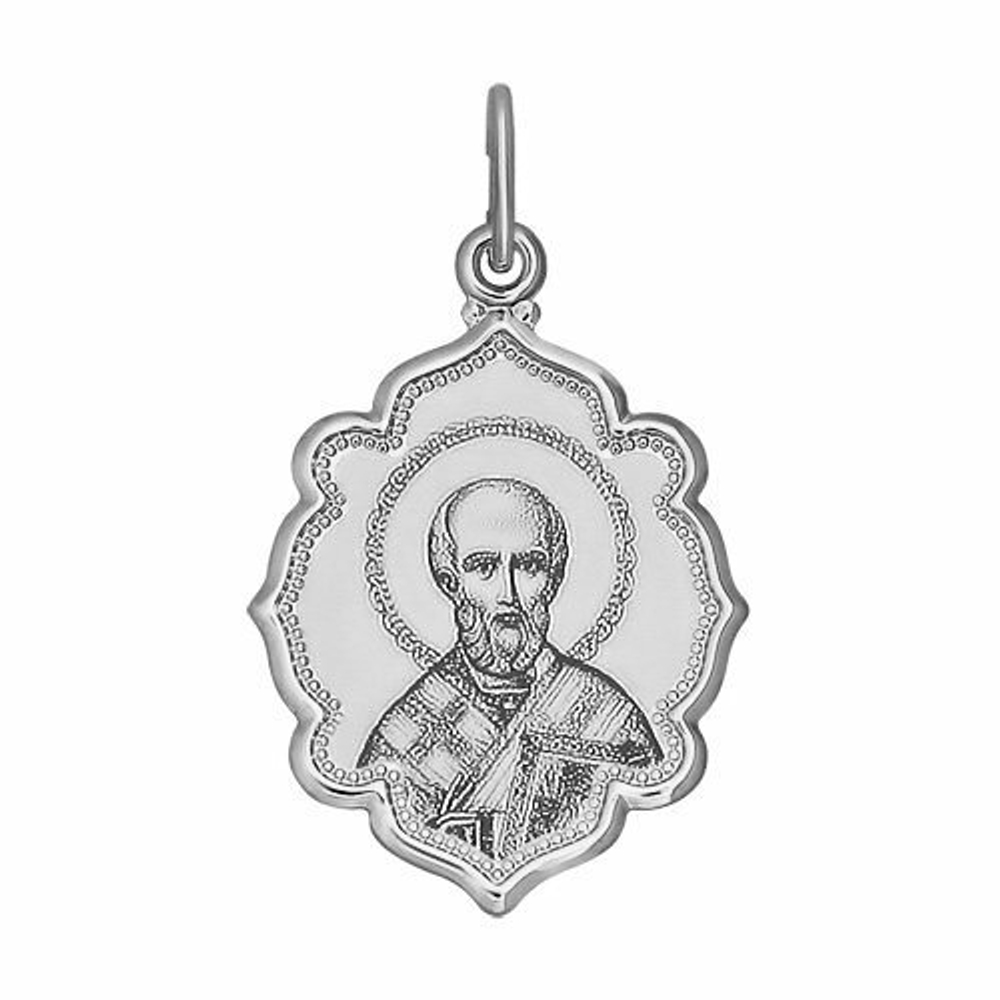 Иконка из серебра с лазерной обработкой
