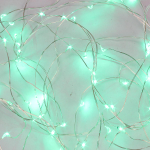 Электрогирлянда проволока нитки одноцветный зеленый, не мигает 100л, 1 м