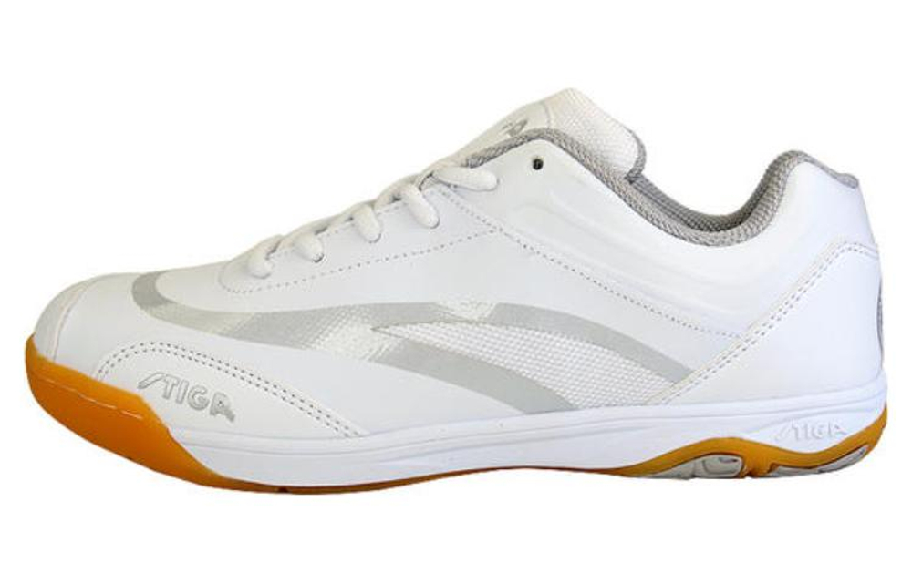 Stiga Abrasion Resistant Breathable Low top Training Shoes Unisex White Silver