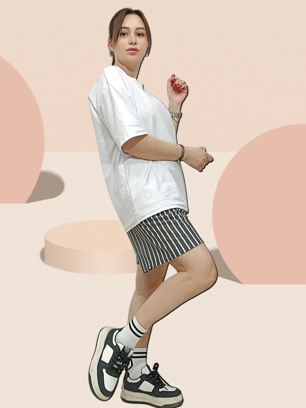 24421 Джемпер женский оверсайз кулирка с лайкрой белая (54)