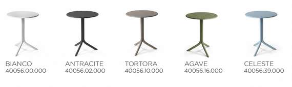 Регулируемый пластиковый стол Step Ø60 см, зеленый