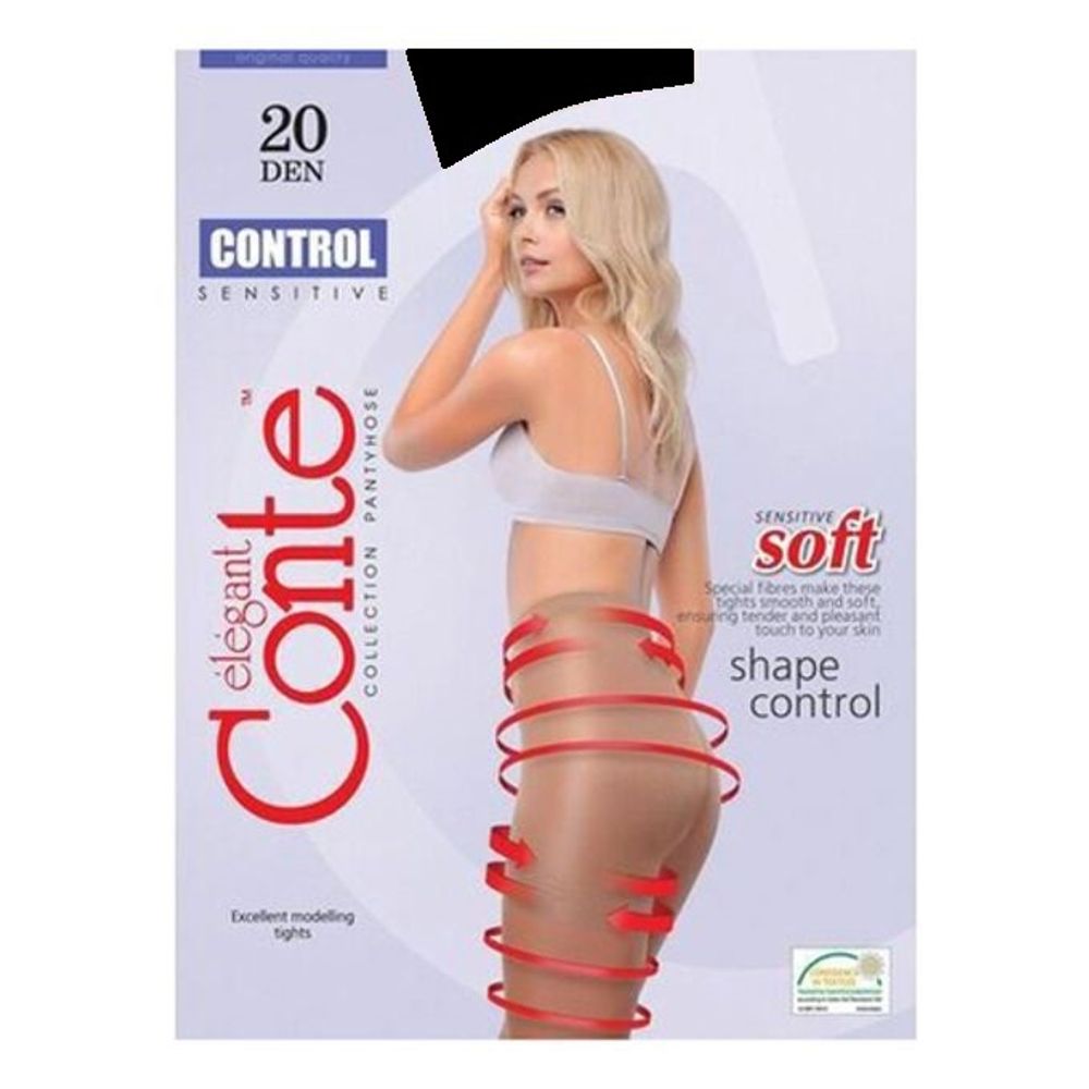 Conte CONTROL с массажн.эффект.,удлин. шортиками 20 den nero р.2