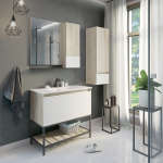 Тумба-умывальник Comforty Страсбург-90 дуб дымчатый с раковиной Comforty 90E