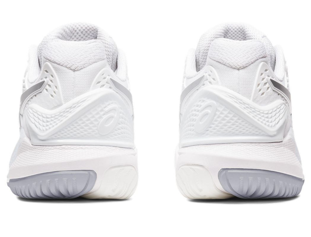 Женские Кроссовки теннисные Asics Gel-Resolution 9 - white/pure silver