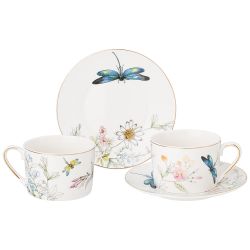 ЧАЙНЫЙ НАБОР LEFARD "СТРЕКОЗА" НА 2 ПЕР. 4 ПР. 250 МЛ (КОР=12НАБ.)