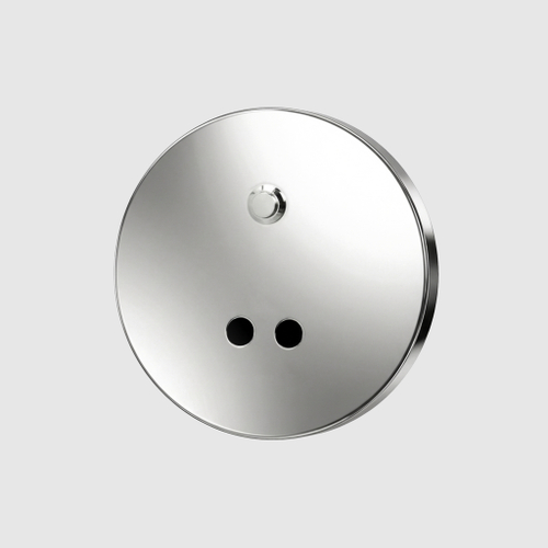 Смыв сенсорный/с кнопкой встраиваемый для унитаза алюминий NOFER 07292.B глянцевый