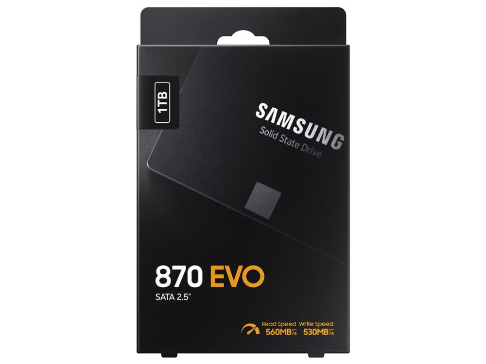 SSD накопитель Samsung 870 Evo 1ТБ, 2.5" SATA, SATA III, [MZ-77E1T0B/AM]