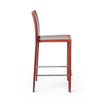 Стул полубарный Rolf, кожа ретро-красный