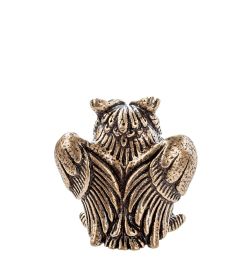 Народные промыслы AM- 592 Фигурка «Филин мал» (латунь, янтарь)