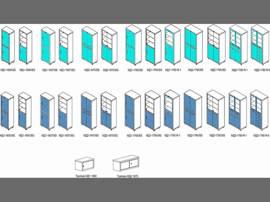 Медицинский шкаф HILFE МД 2 1780 R-5