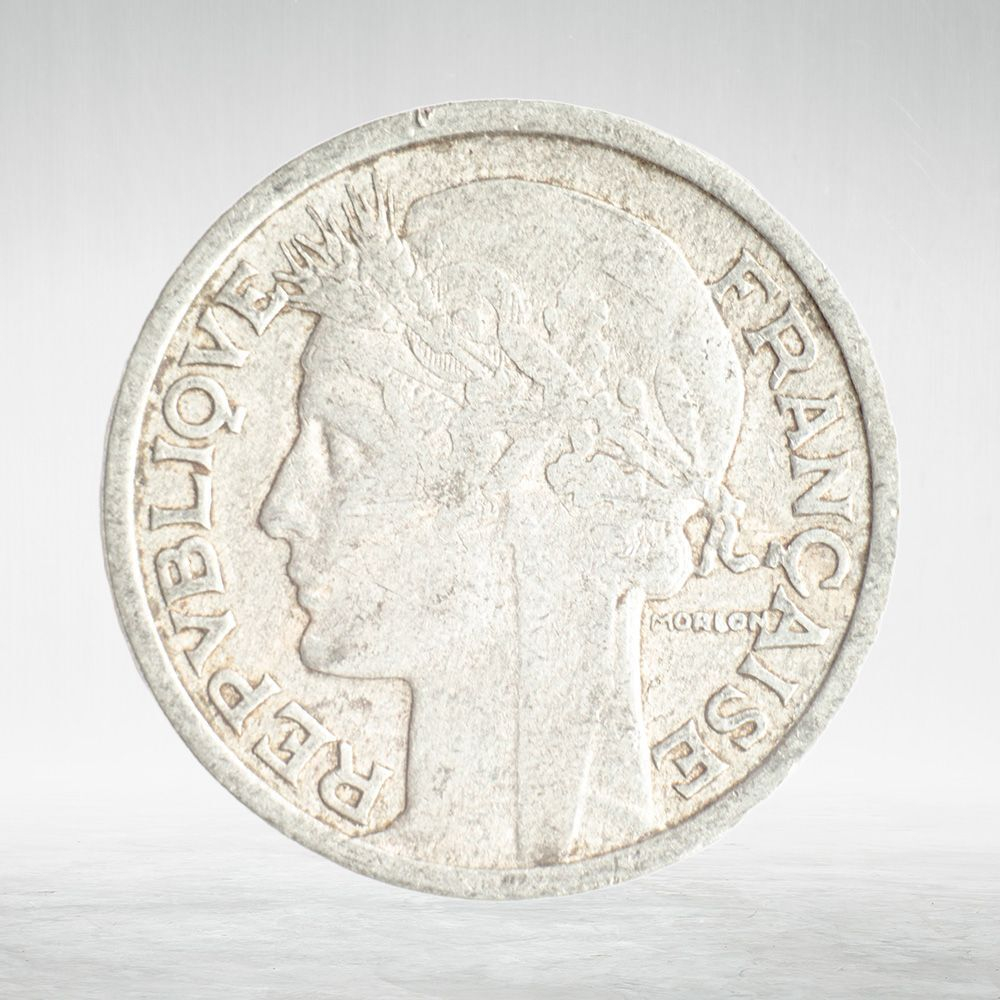 France, 2 Francs 1945 - Light Type, VF