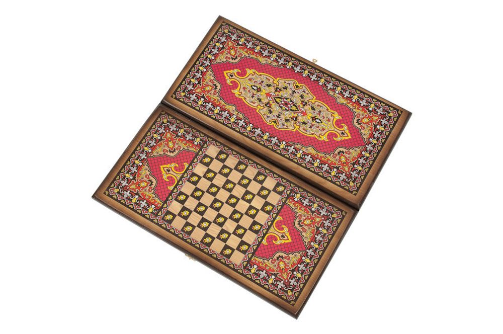 Нарды+шашки "Сирия Красные" средние