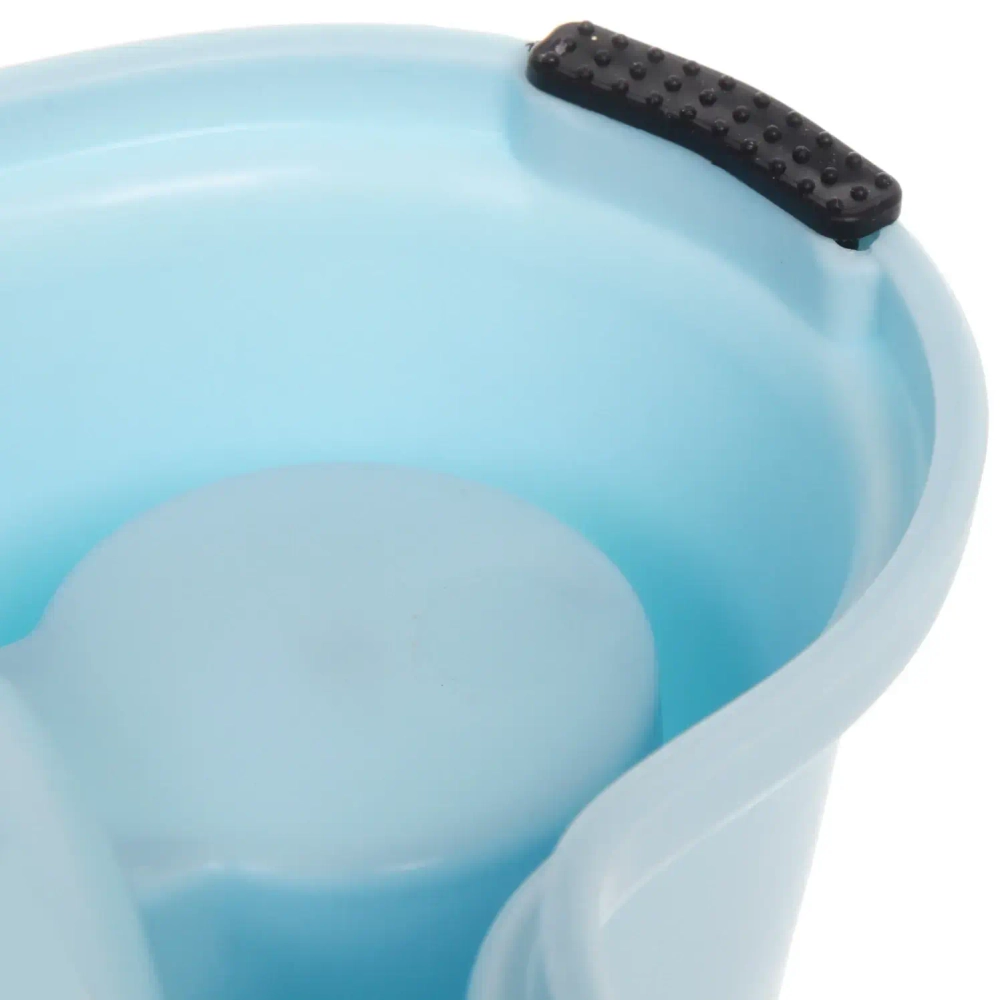 Миска пластиковая для медленного кормления с автопоилкой «Колор-Один дома» 33*18*17,5см 320мл цвет нежно-голубой